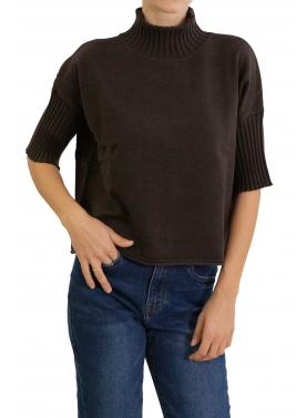 Maglione collo alto mezza manica 